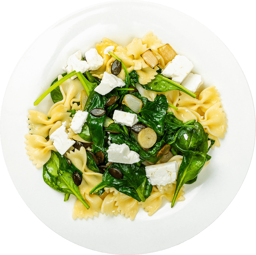 Farfalle cu spanac