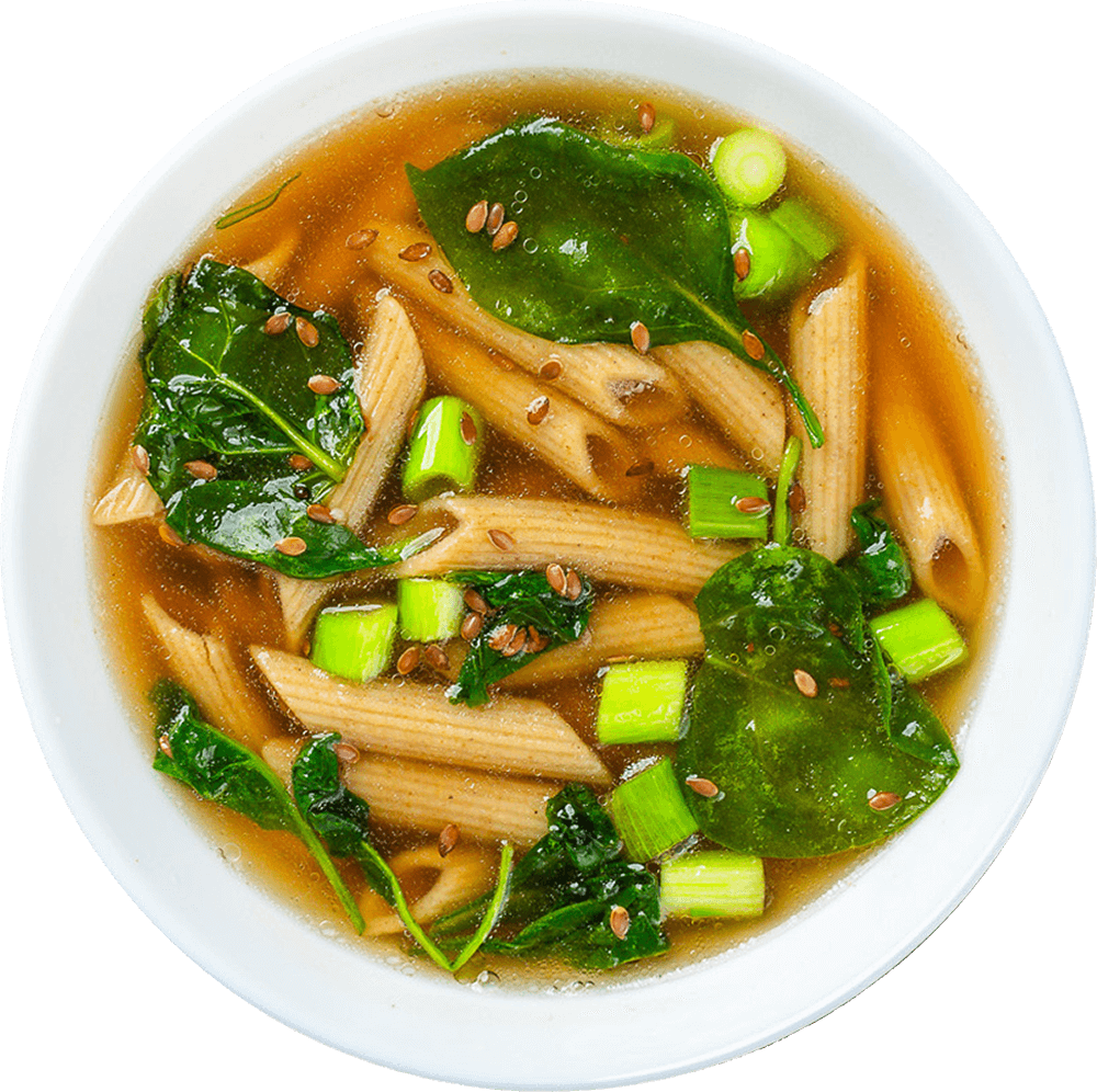 Supa de penne cu spanac