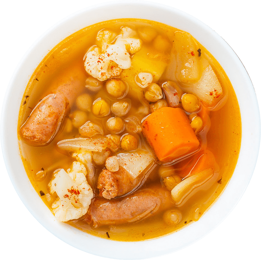 Garbanzos a la Madrilena (Ciorba de naut)