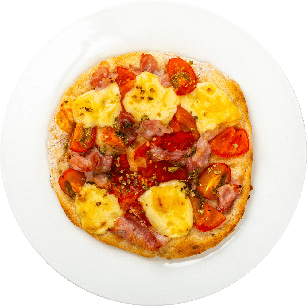 Pizza express cu bacon si gouda