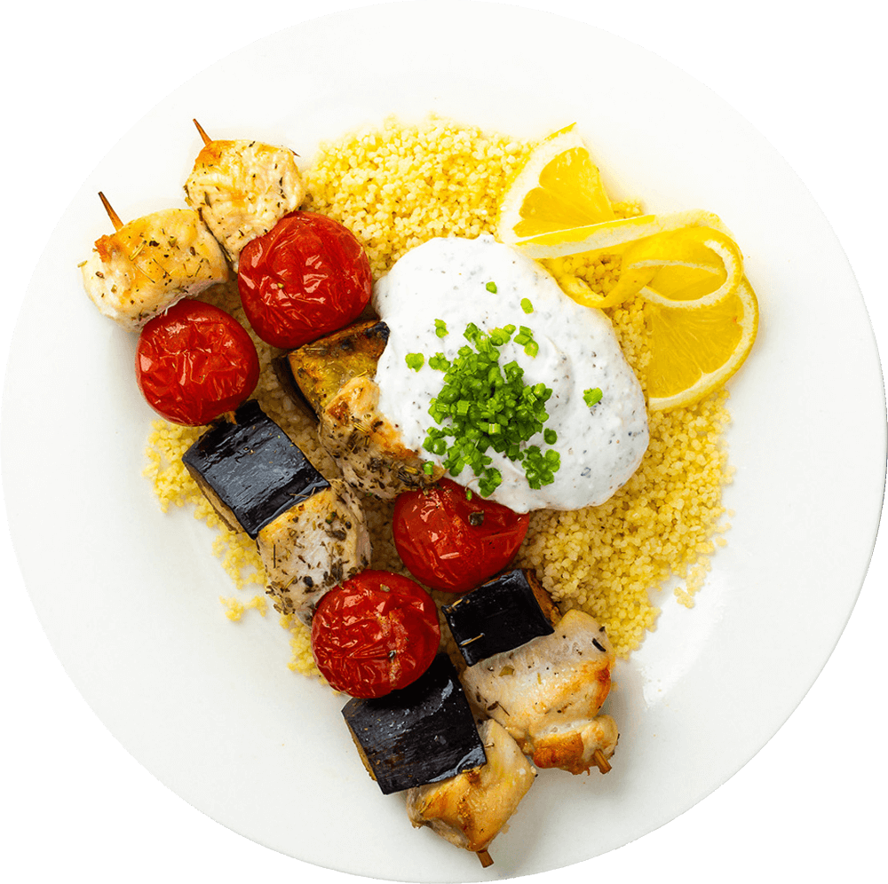 Frigarui in sos de iaurt si couscous
