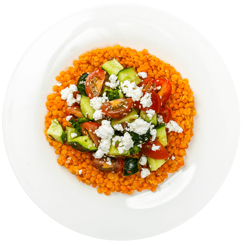 Salata de linte cu branza si seminte