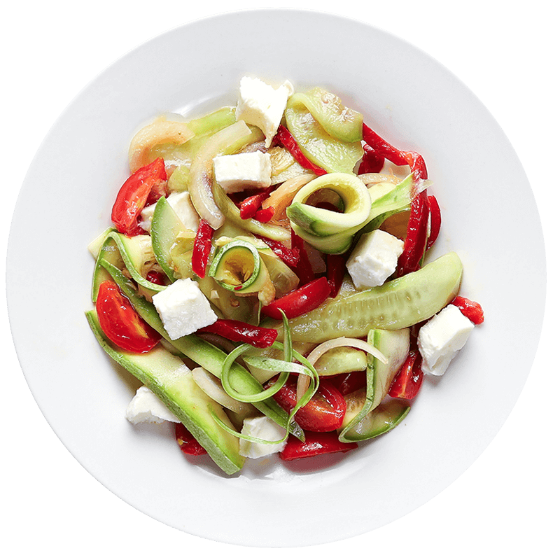 Ceviche de zucchini si mozzarella