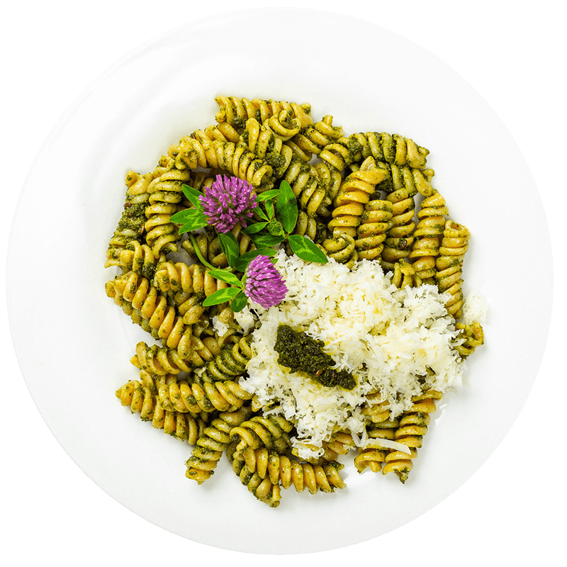 Pasta verde con gouda