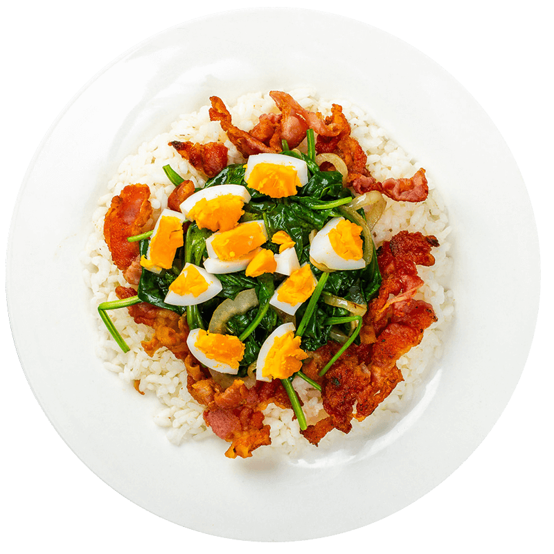 Orez romanesc cu bacon si spanac